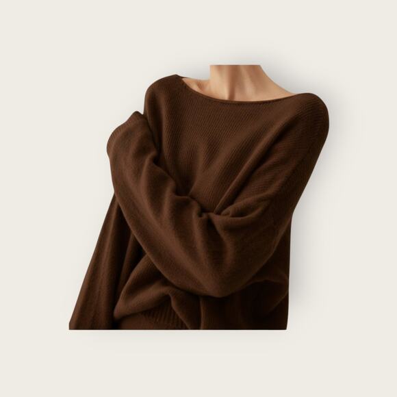 Commense Oversized Sweater Two-Piece Knit Set – Brown - Picture 3 of 6